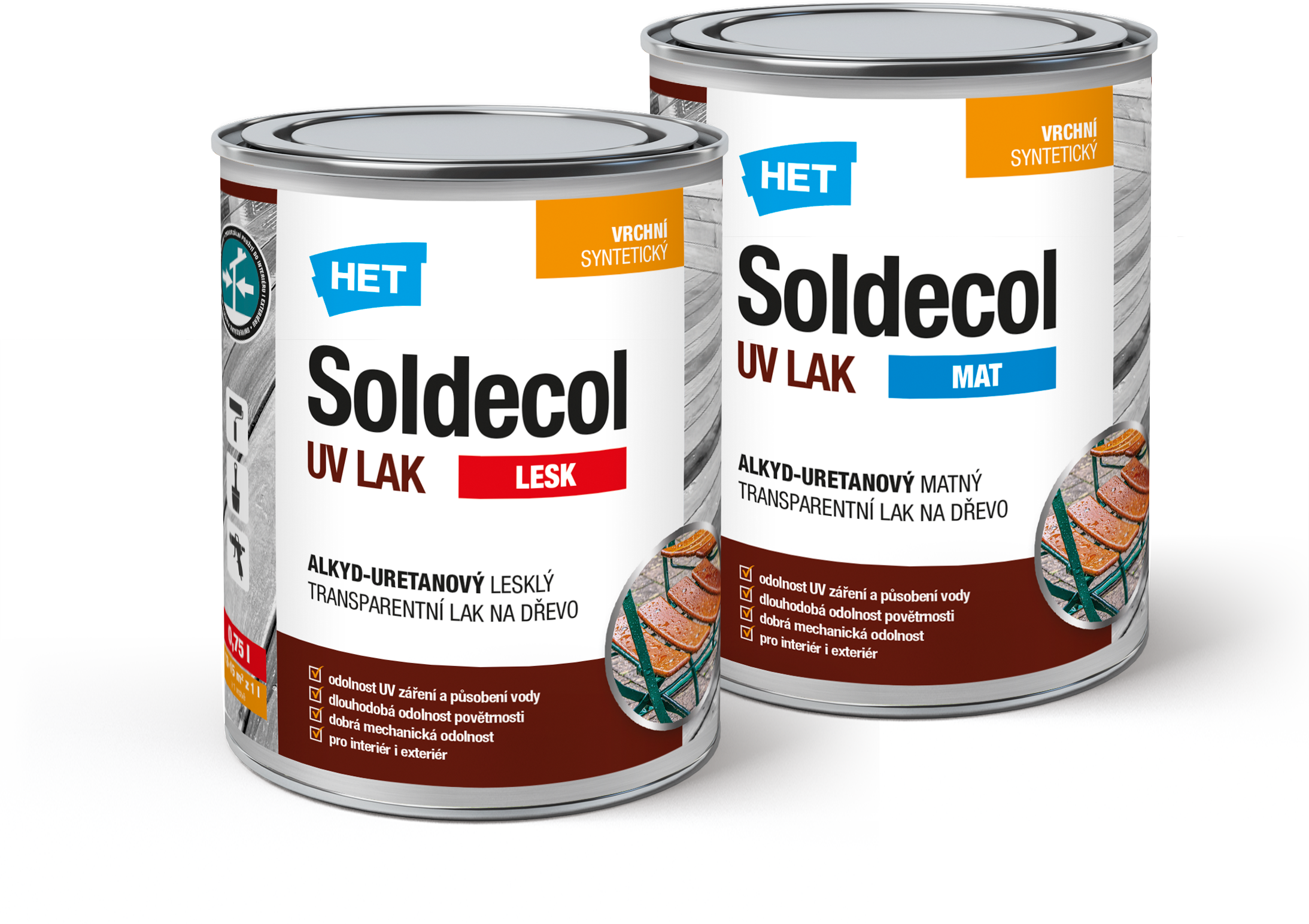 SOLDECOL UV LAK - MAT / LESK - NOVINKY - odolné laky na drevo