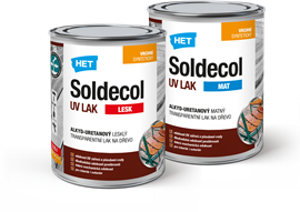 SOLDECOL UV LAK - MAT / LESK - NOVINKY - odolné laky na drevo