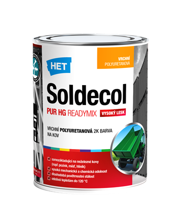 SOLDECOL PUR HG Readymix – vrchná polyuretánová 2K vysoko lesklá farba na kov - NOVINKA